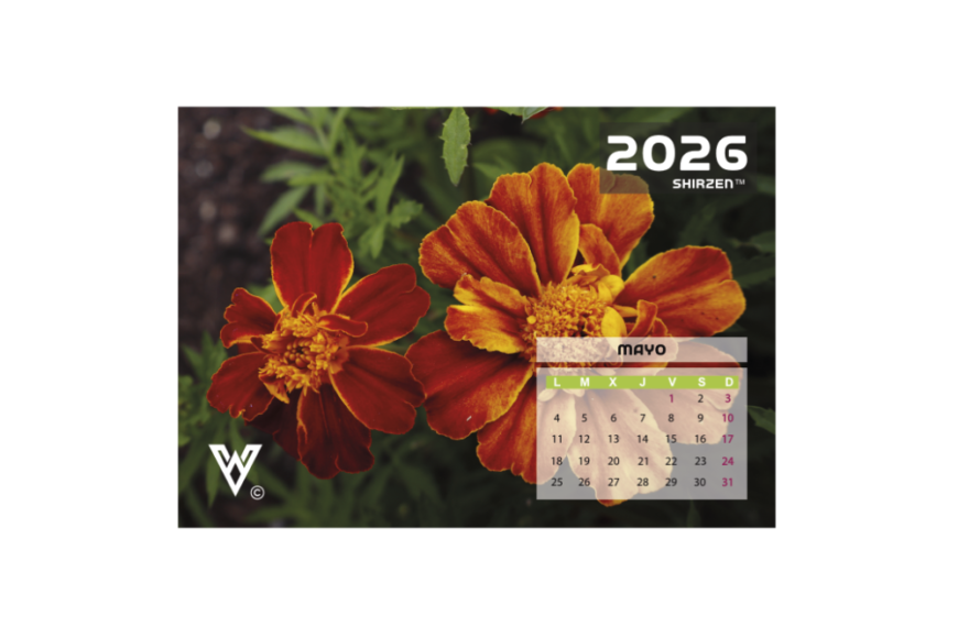 Calendario 2026 floral
